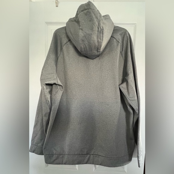 Nike Swoosh Grey Polyester Hoodie Sweatshirt SZ XXL - Picture 4 of 7